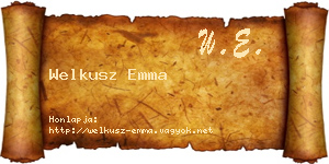Welkusz Emma névjegykártya